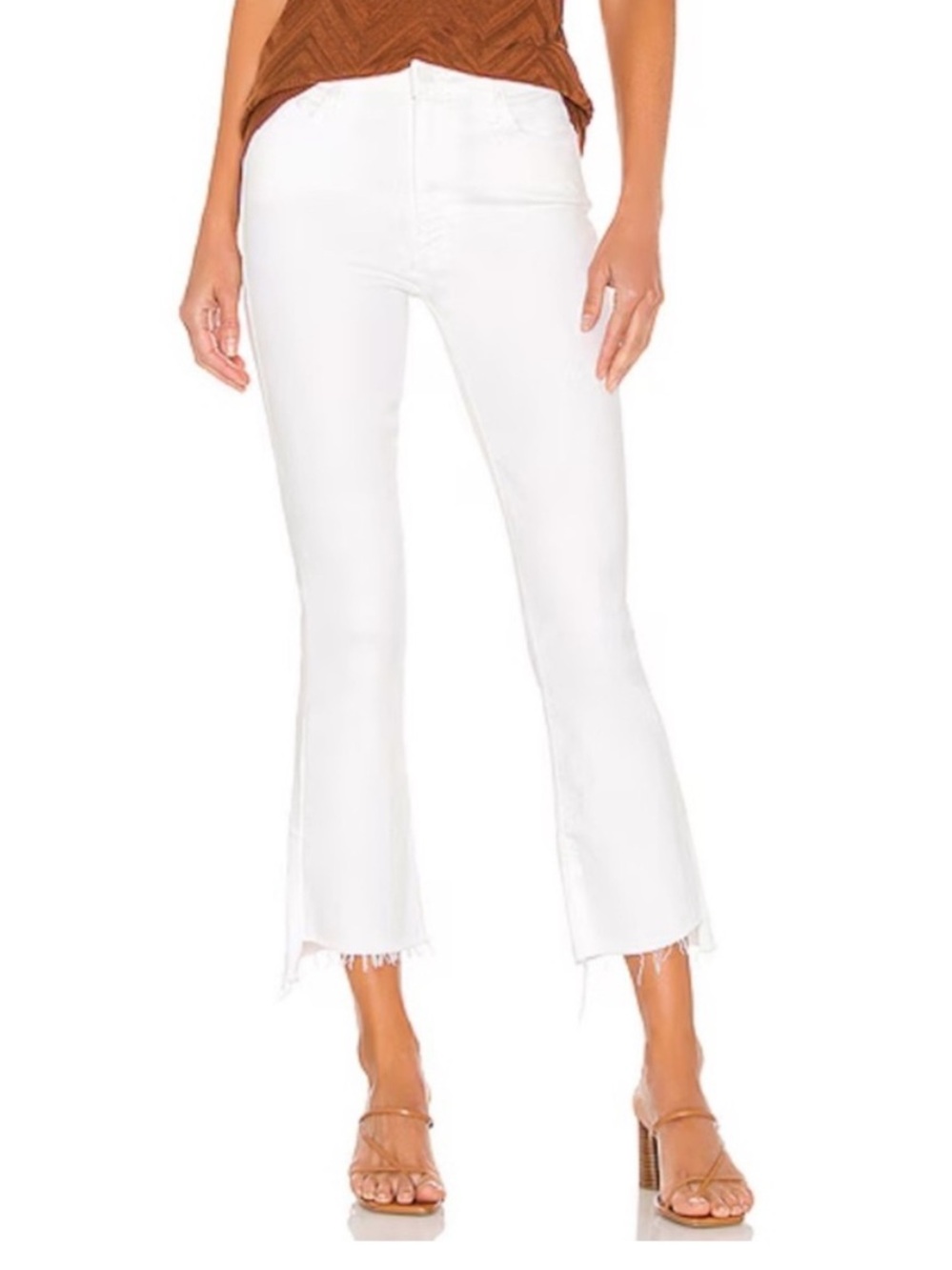 Mother Fairest Of Them All Insider Crop Step Fray Jeans Size 26